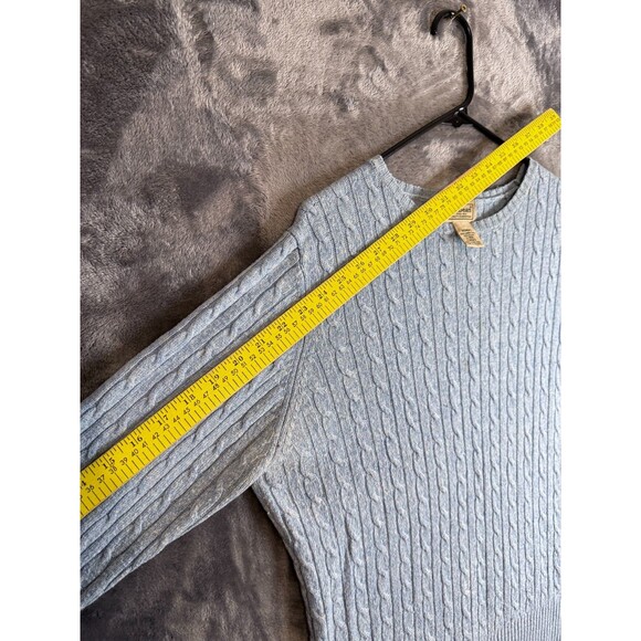 L.L. Bean Women's Cable Knit Long Sleeve Pullover Crewneck Sweater Size Large - Picture 6 of 7